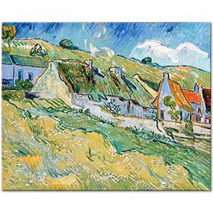 Vincent van Gogh Thatched Cottages and Houses Art Print