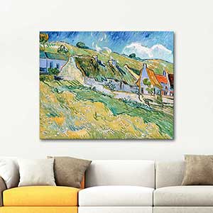 Vincent van Gogh Thatched Cottages and Houses Art Print