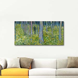 Vincent van Gogh Undergrowth With Two Figures Art Print