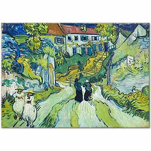 Vincent van Gogh Village Street And Steps In Auvers Art Print