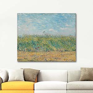 Vincent van Gogh Wheatfield with Partridge Art Print
