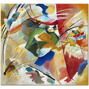 Wassily Kandinsky Painting With Green Center Art Print