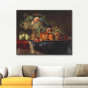 Willem van Aelst Still Life of Fruit with a Gilt Tazza Art Print