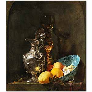 Willem van Aelst Still Life with Citrus Art Print
