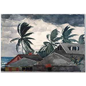 Winslow Homer Bahamalarda Fırtına Kanvas Tablo