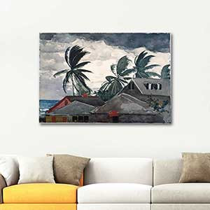 Winslow Homer Bahamalarda Fırtına Kanvas Tablo
