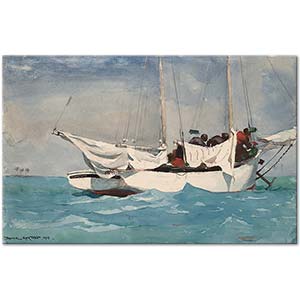 Winslow Homer Key West Hauling Anchor Art Print