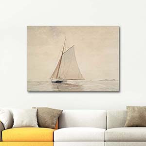 Winslow Homer Sailing Off Gloucester Art Print