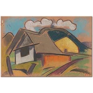 Zolo Palugyay Cottages in the Mountains Art Print