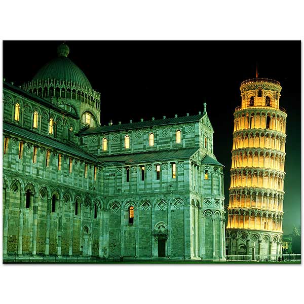 Tower of Pisa at Night Art Print