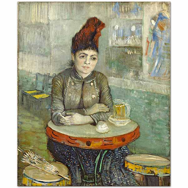 Vincent van Gogh Agostina Segatori Cafede Otururken Kanvas Tablo