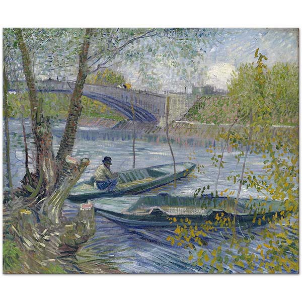 Vincent van Gogh Fishing In Spring Art Print