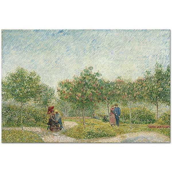 Vincent van Gogh Garden In Montmartre With Lovers Art Print