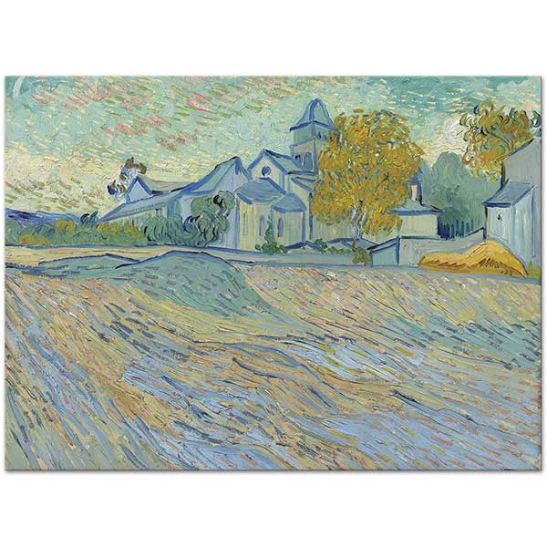 Vincent van Gogh View Of The Asylum And Chapel Of Saint Remy Art Print