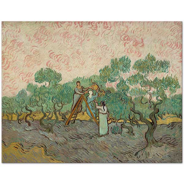 Vincent van Gogh Women Picking Olives Art Print