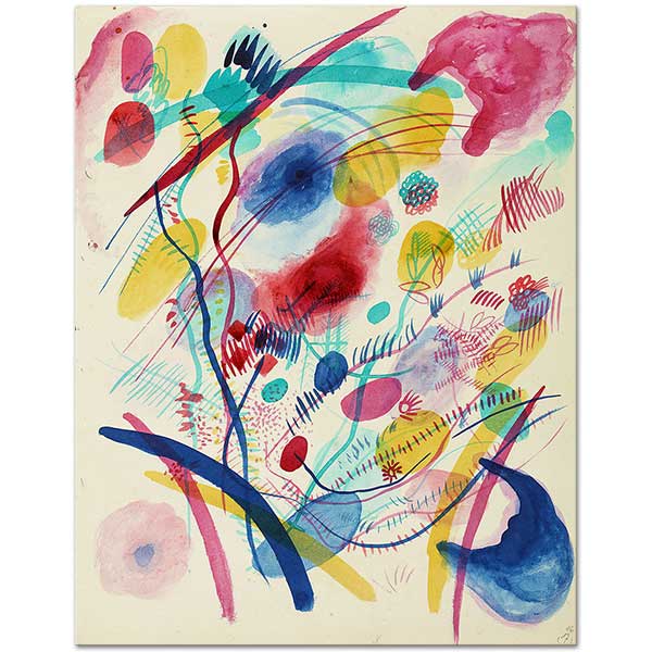 Wassily Kandinsky Composition In Red Blue Green And Yellow Art Print