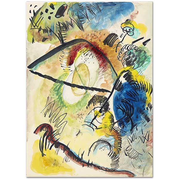Wassily Kandinsky Watercolor IX With Black Lines Art Print